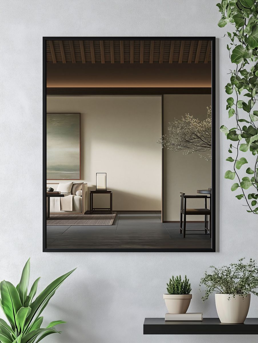 Japandi Living Room Interior Print. — room view 4