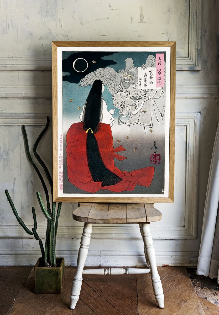 Mythical Encounter — Japanese Art Print room preview