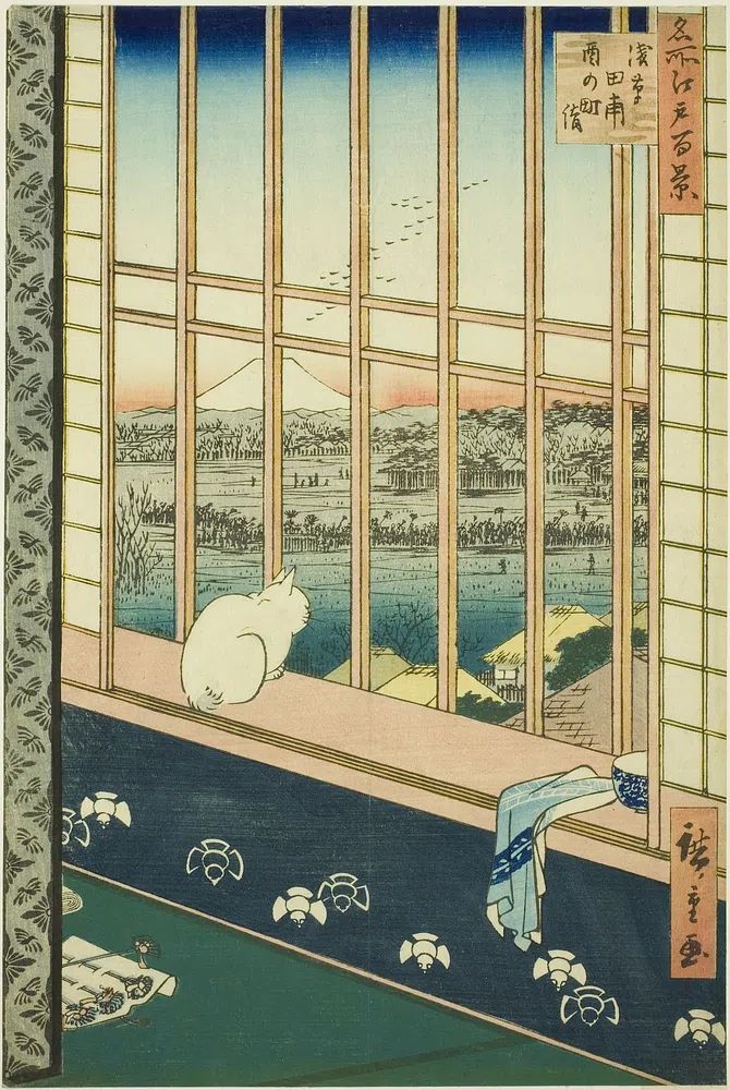 Asakusa Rice Fields by Utagawa Hiroshige — Art Print. poster detail