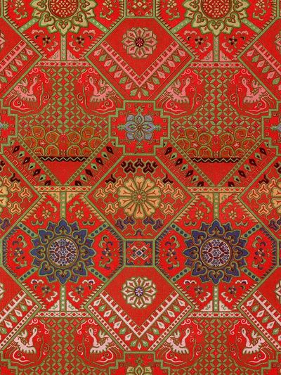 Red Japanese flower background. Remixed. poster print
