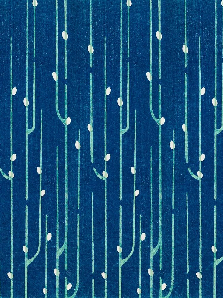 Vintage woodblock print Japanese textile. poster detail