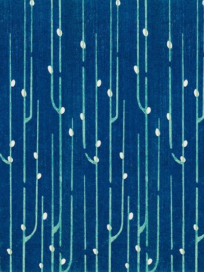 Vintage woodblock print Japanese textile. poster print
