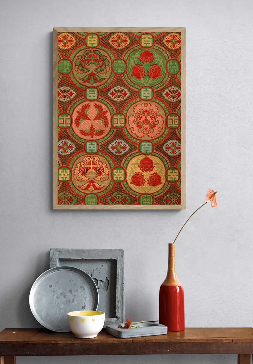 Traditional Japanese flower background. Remixed. — room view 3