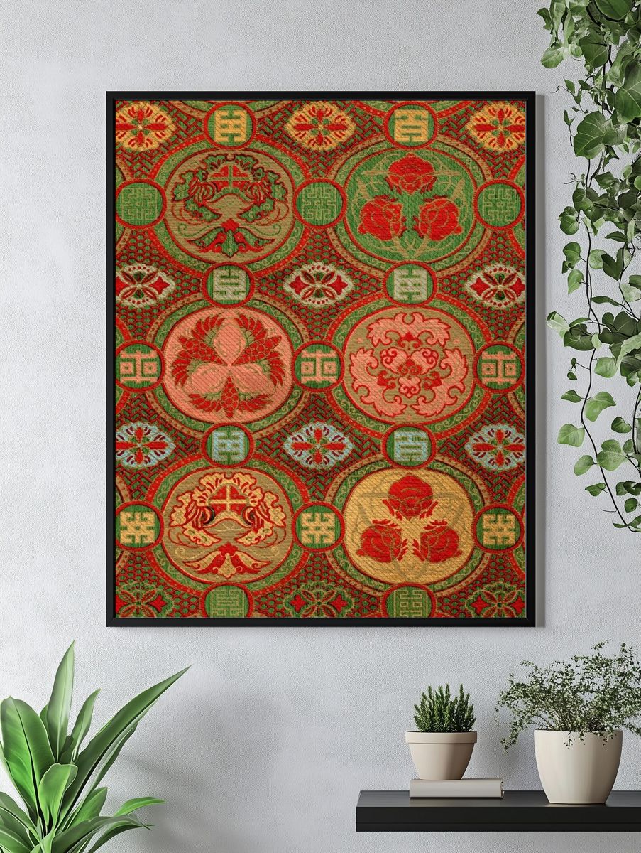 Traditional Japanese flower background. Remixed. — room view 4