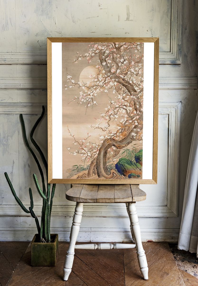 Japanese Plum Blossoms by Sō Shizan (18th Century) — Art Print room preview