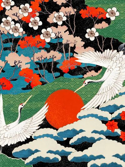 Japanese Art Pattern — Vintage Print. poster