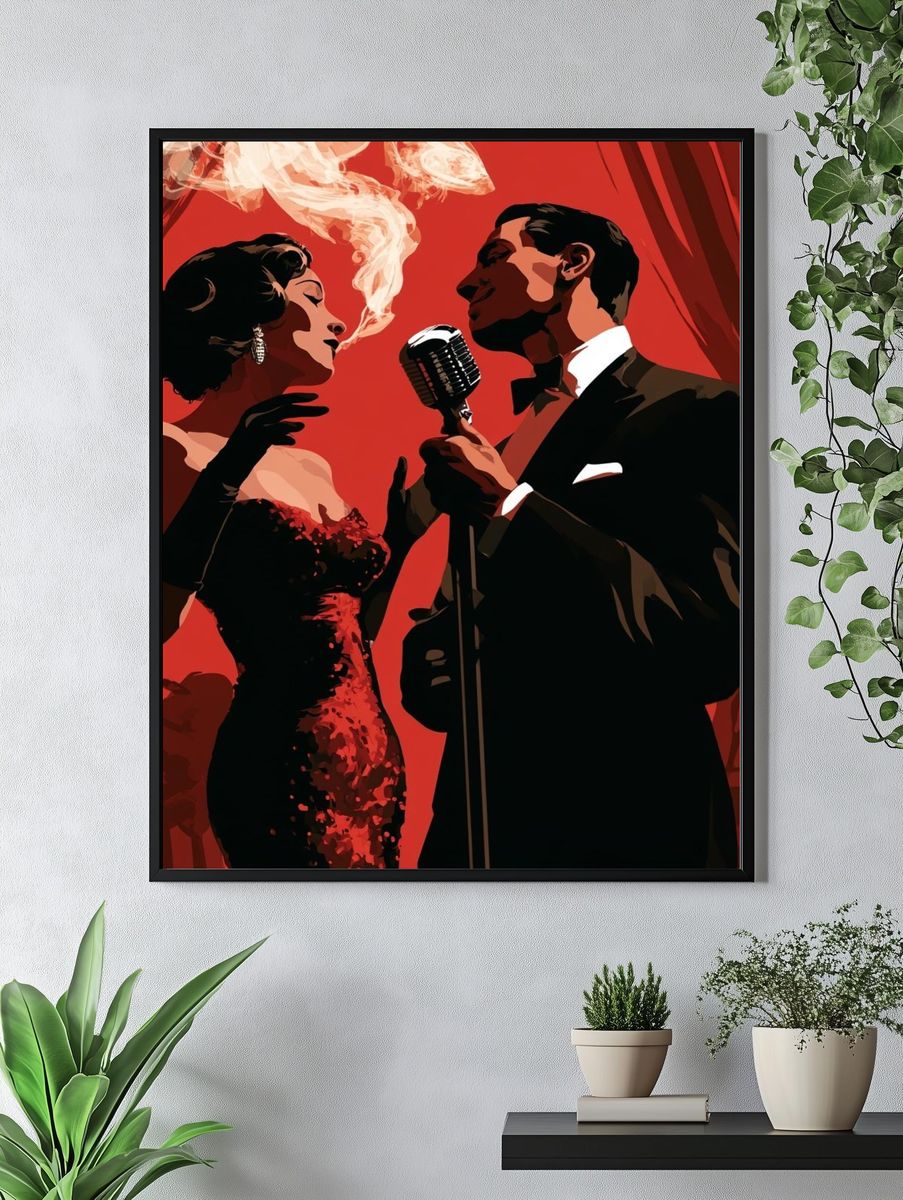 Jazz Duet Vintage Poster. — room view 4