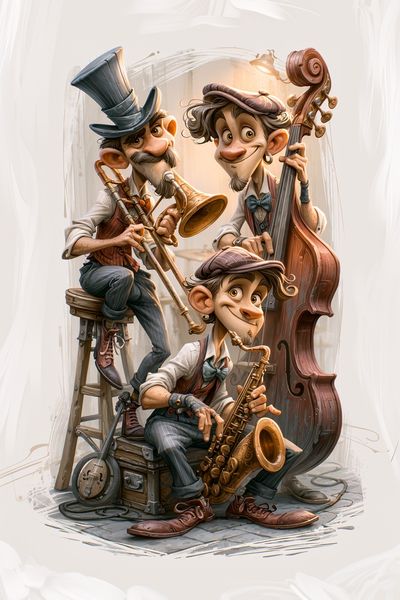 Jazz Musicians Illustration Poster. poster