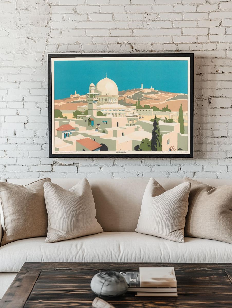 Jerusalem Vintage Travel Poster. — room view 1