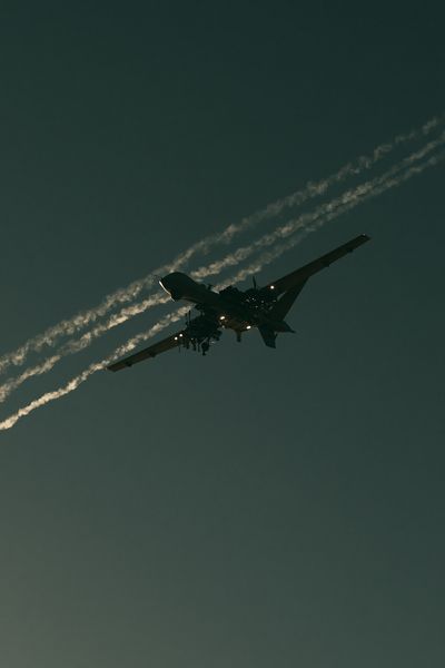 Jet Silhouette in Twilight Photography Poster. poster