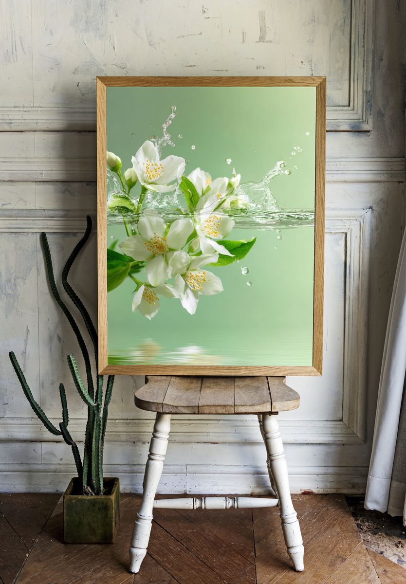Jasmine Flowers in Water — Botanical Print room preview