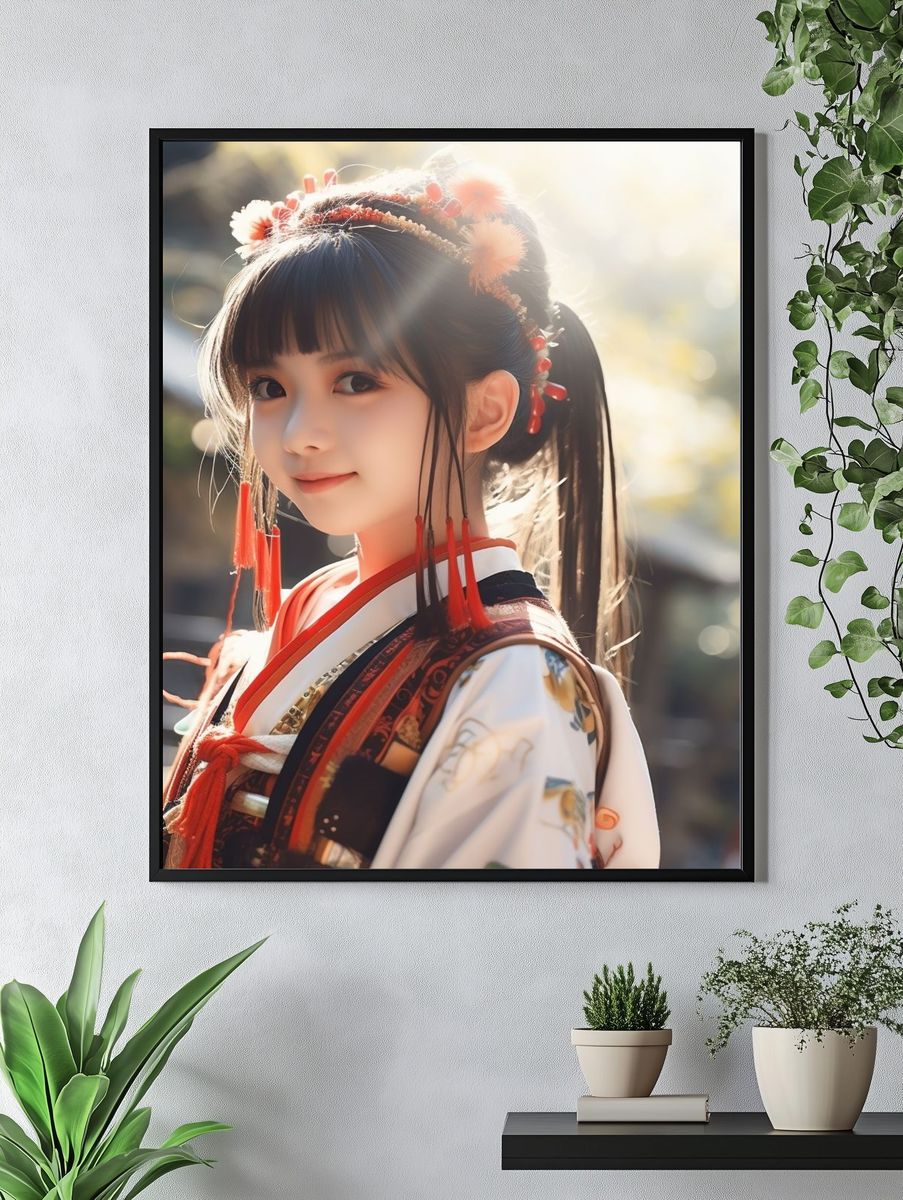 Japanese Girl Portrait Photography Poster. — room view 4