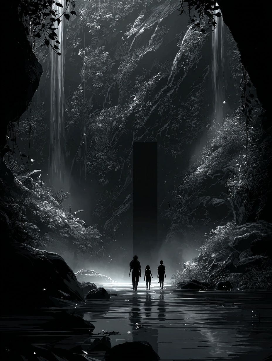 Mysterious Jungle Silhouette Poster. poster — fine-art art