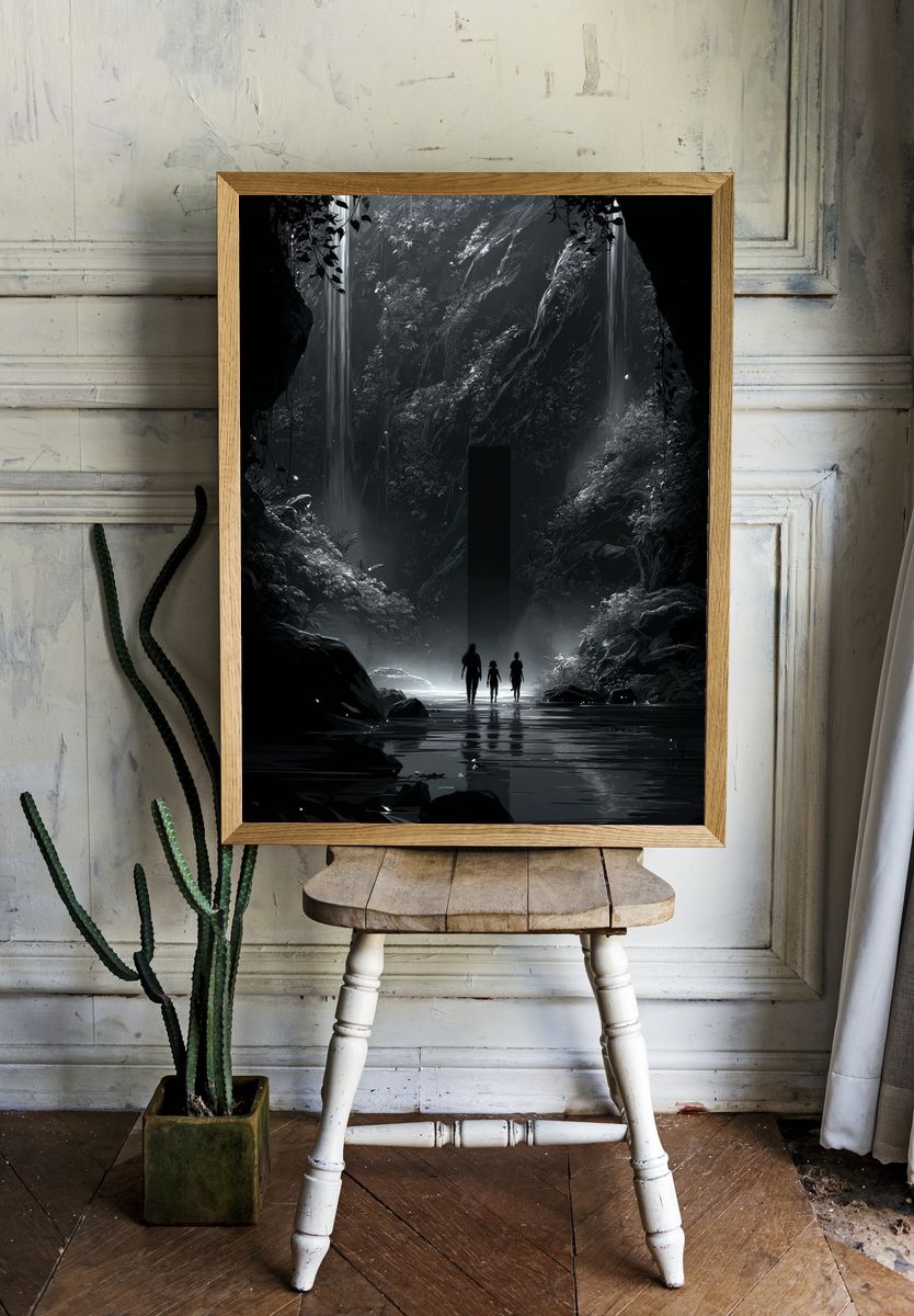 Mysterious Jungle Silhouette Poster room preview
