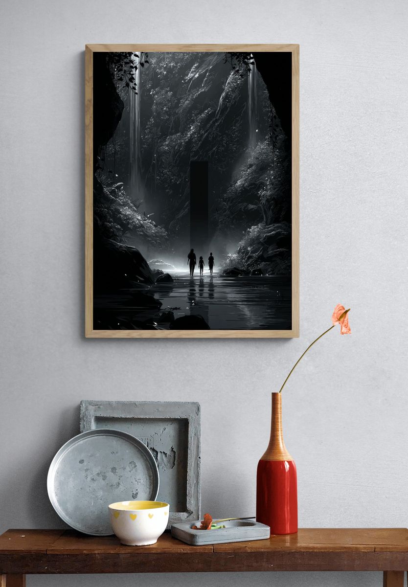 Mysterious Jungle Silhouette Poster. — room view 3