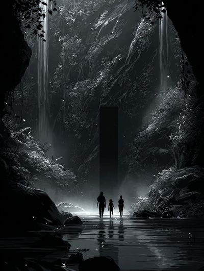 Mysterious Jungle Silhouette Poster. poster