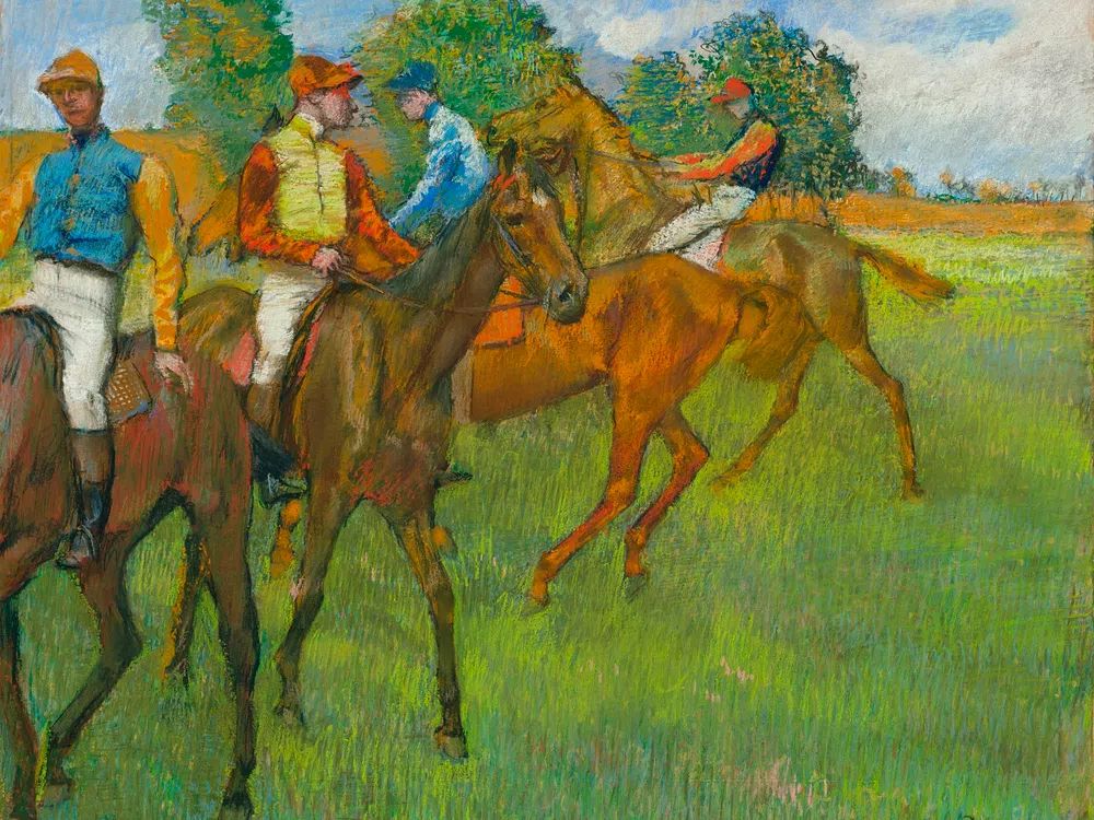 Jockeys on Horses — Fine Art Print. poster — fine-art art