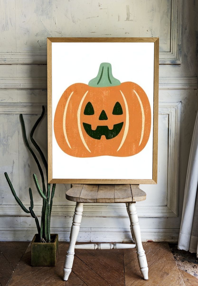 Jack-O'-Lantern Pumpkin Poster. room preview