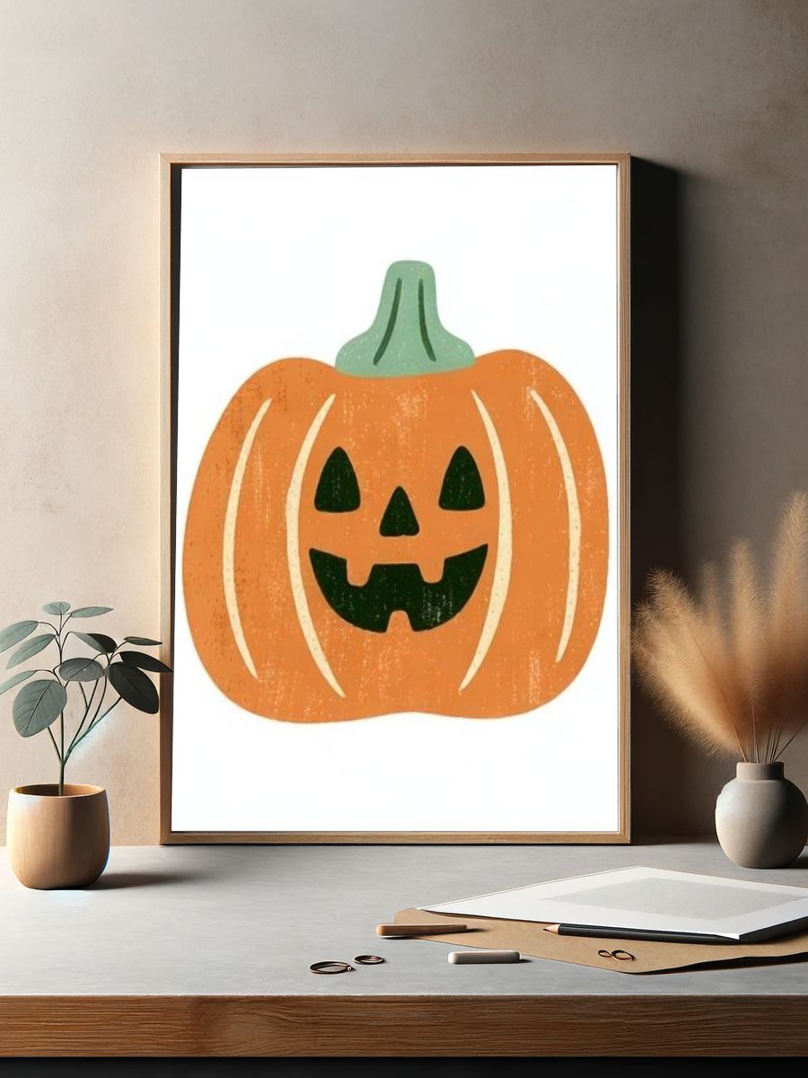 Jack-O'-Lantern Pumpkin Poster. — room view 2