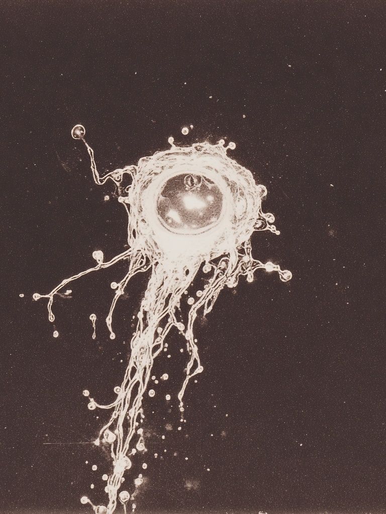 Abstract Jellyfish Illustration Poster. poster — illustration art