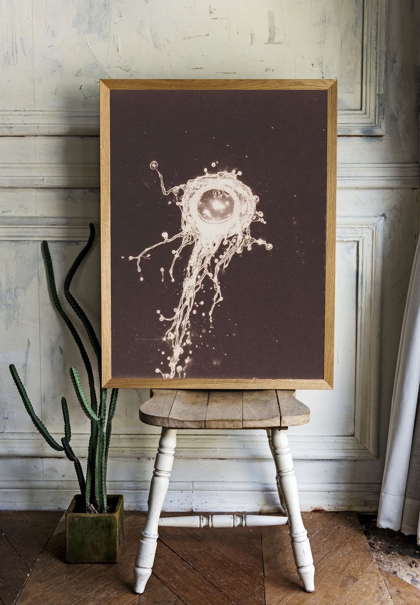 Abstract Jellyfish Illustration Poster room preview