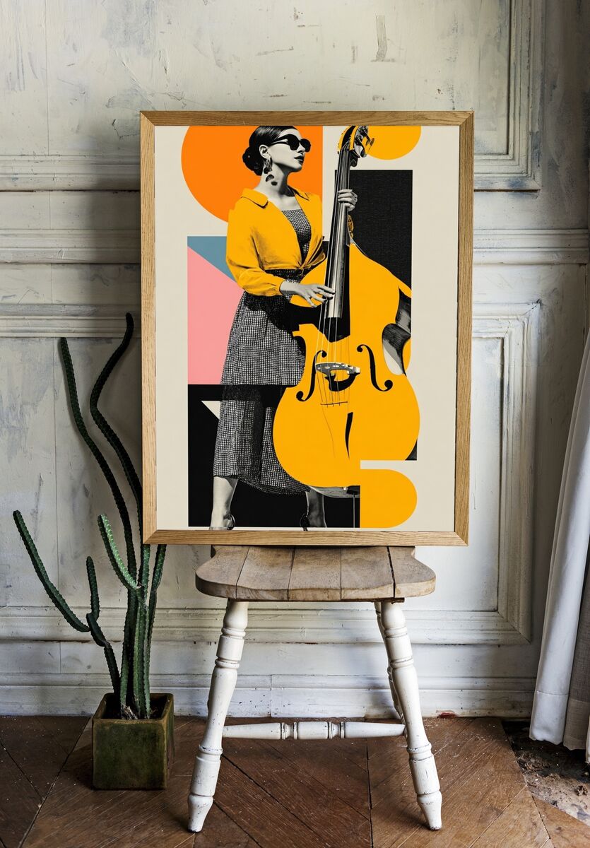 Jazz Musician — Retro Print. room preview
