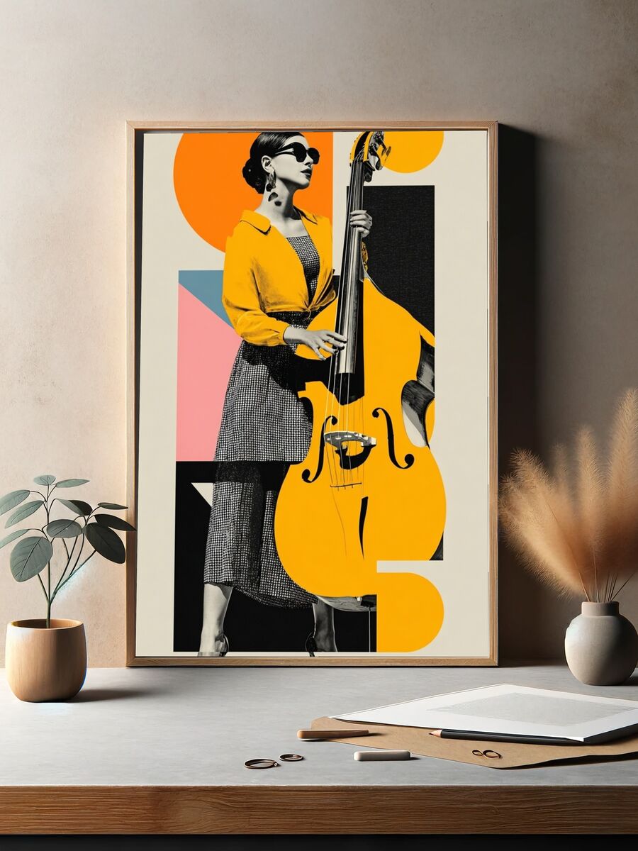 Jazz Musician — Retro Print. — room view 2