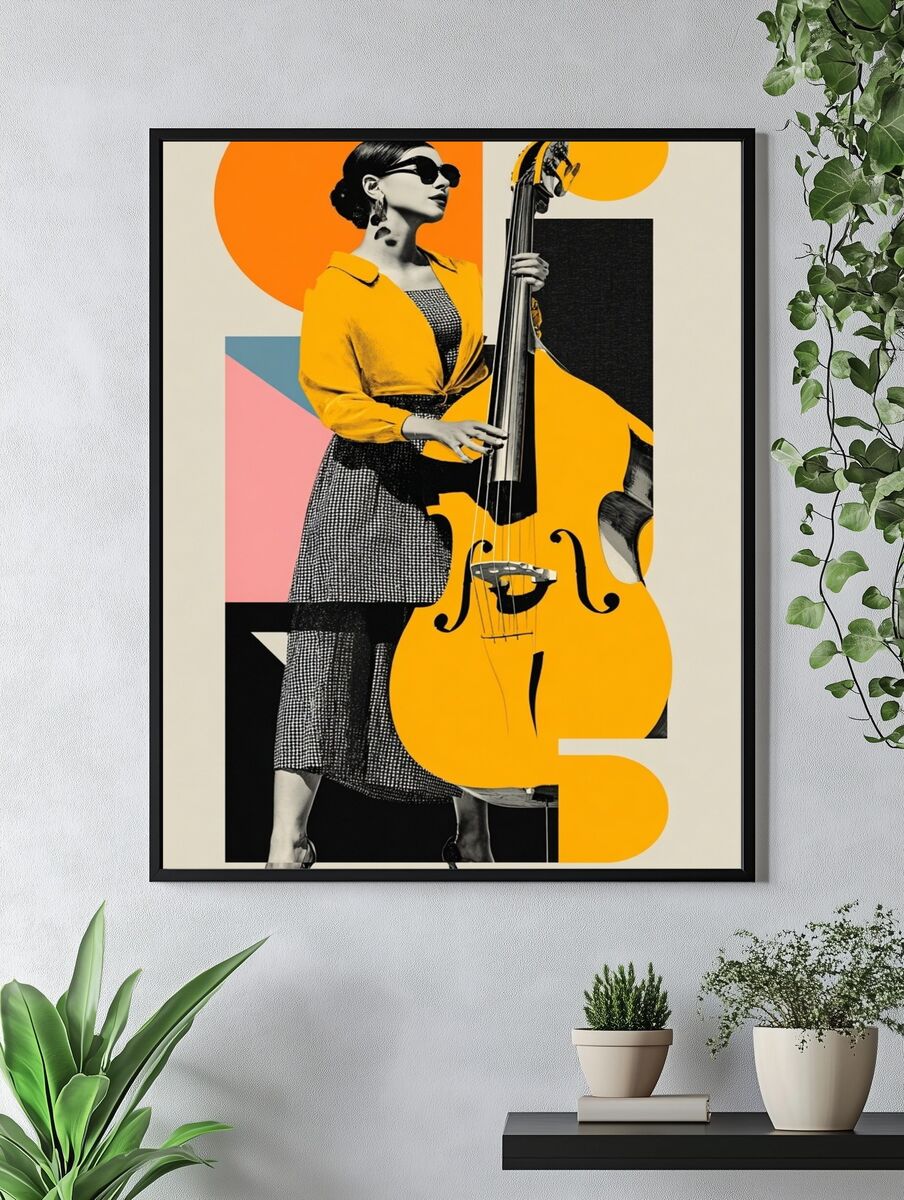 Jazz Musician — Retro Print. — room view 4