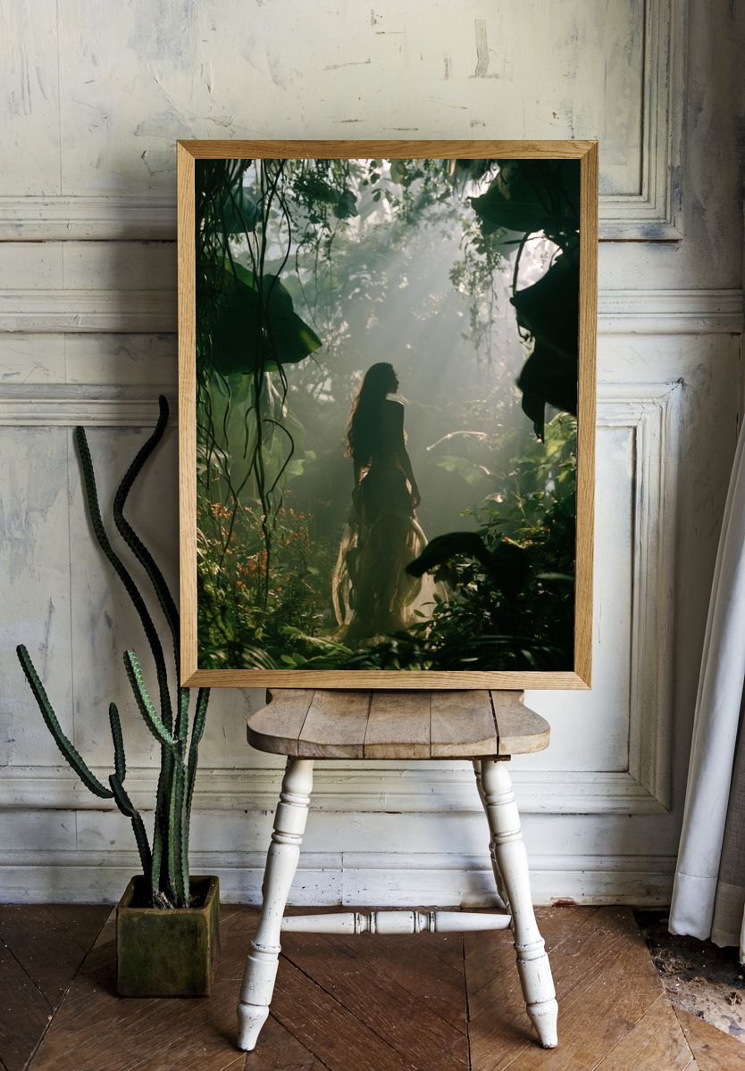 Jungle Silhouette Photography Poster. — room view 1