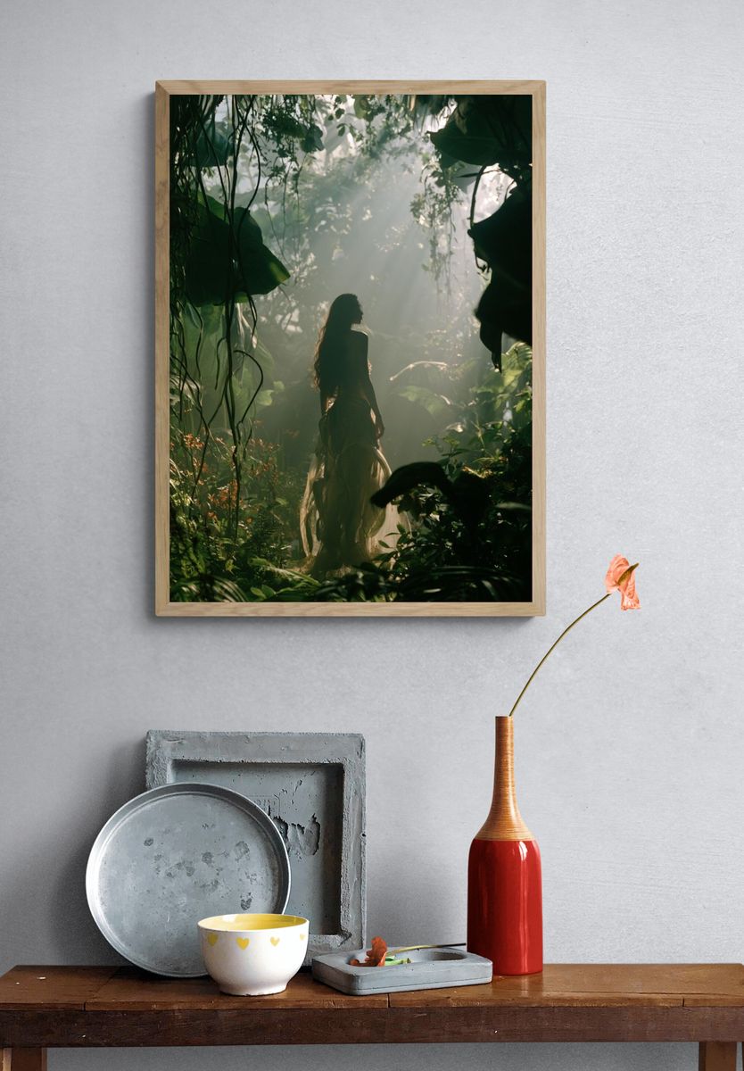 Jungle Silhouette Photography Poster. — room view 3