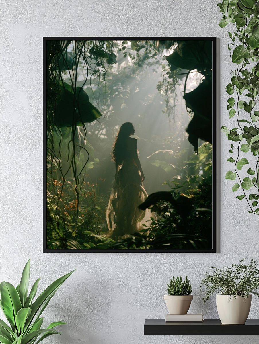 Jungle Silhouette Photography Poster. — room view 4