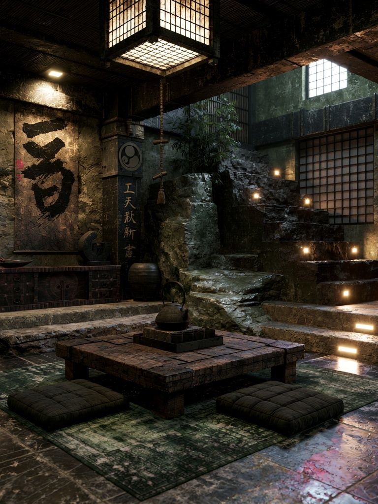 Japanese Zen Interior Photography Poster. poster — photography art