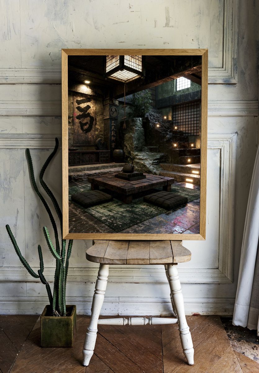 Japanese Zen Interior Photography Poster. room preview