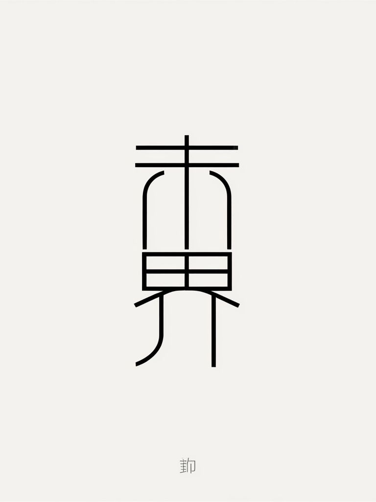 Japanese Kanji Minimalist Poster. poster detail