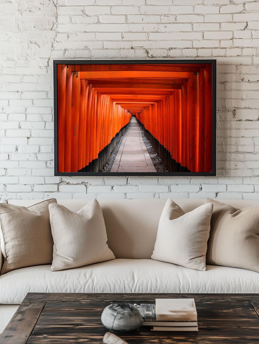 Orange architecture hallway that leads. — room view 1
