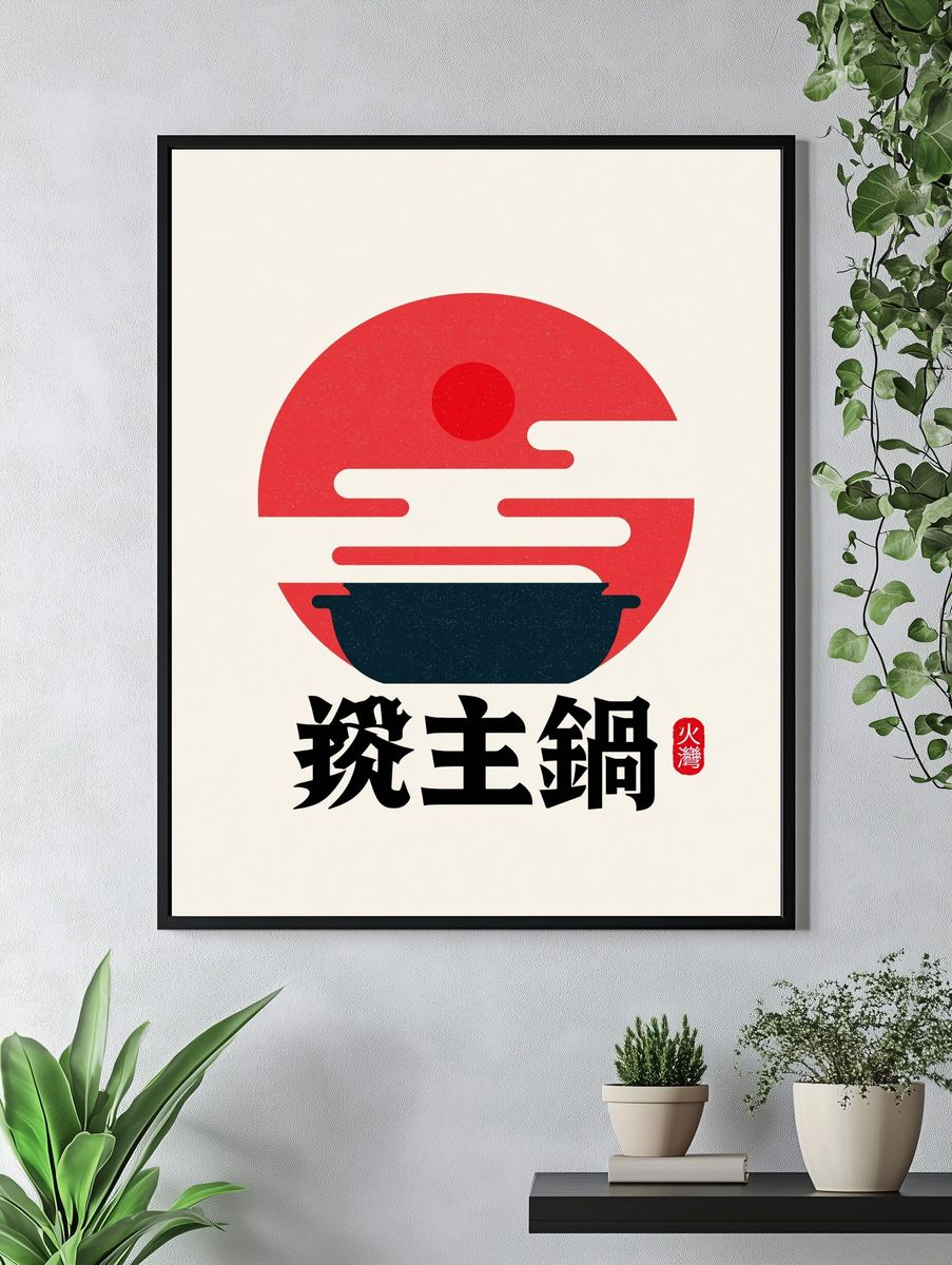 Japanese Hot Pot Typography Print. — room view 4