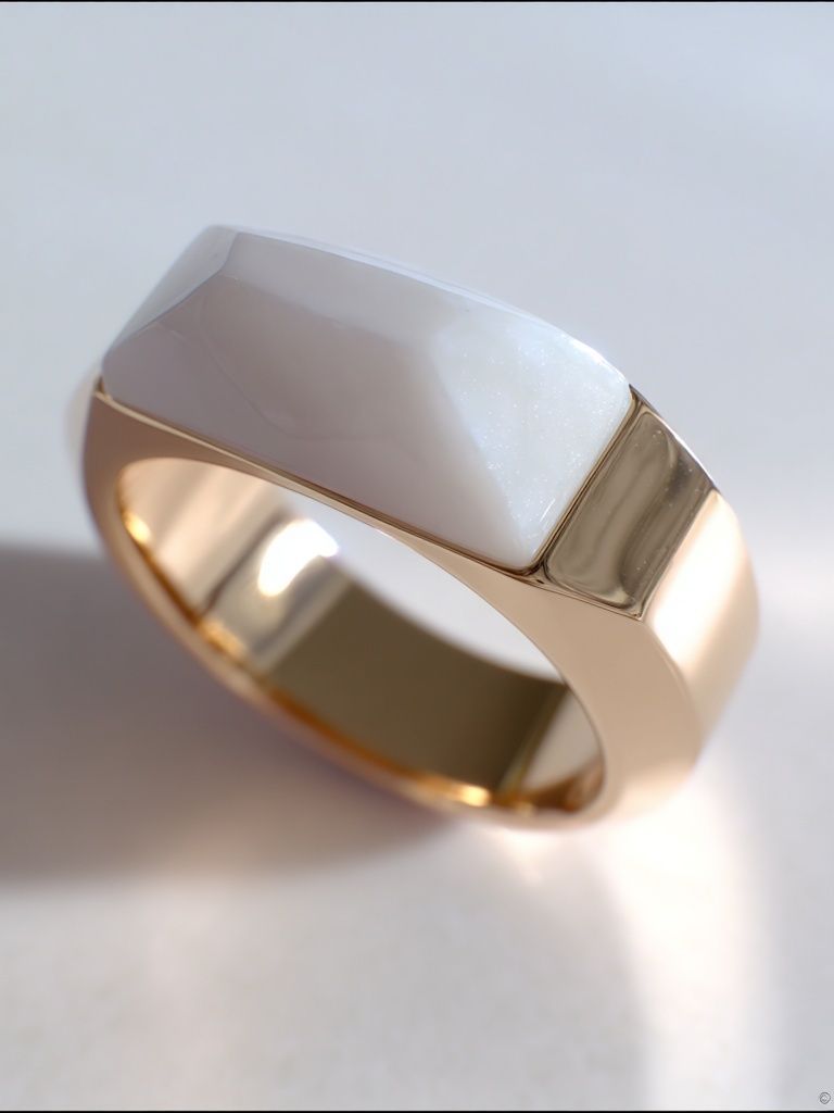 Minimalist Gold Signet Ring Poster. poster — photography art