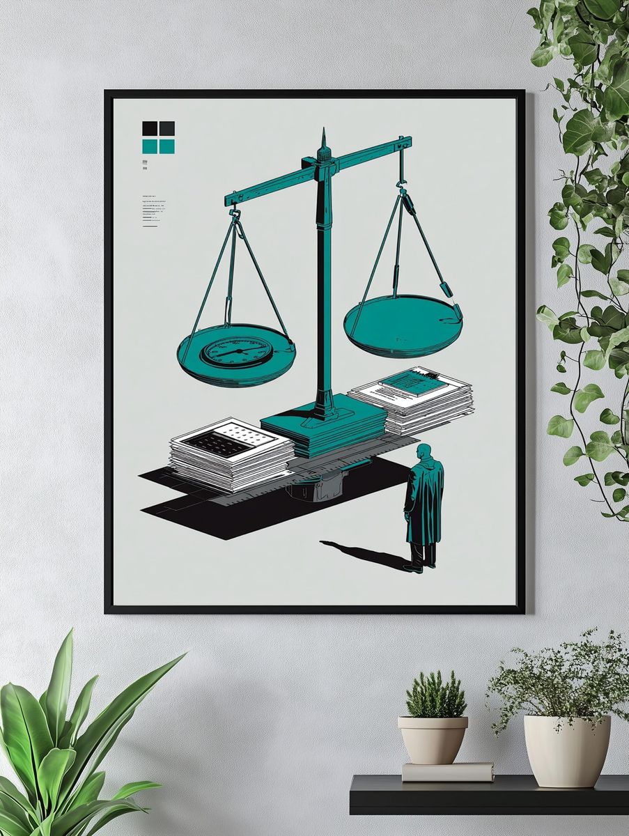 Justice Scale — Minimalist Print. — room view 4