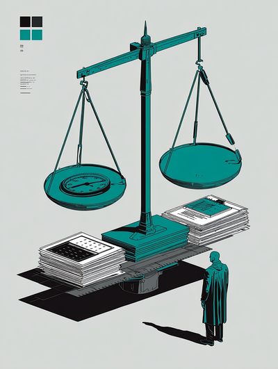 Justice Scale — Minimalist Print