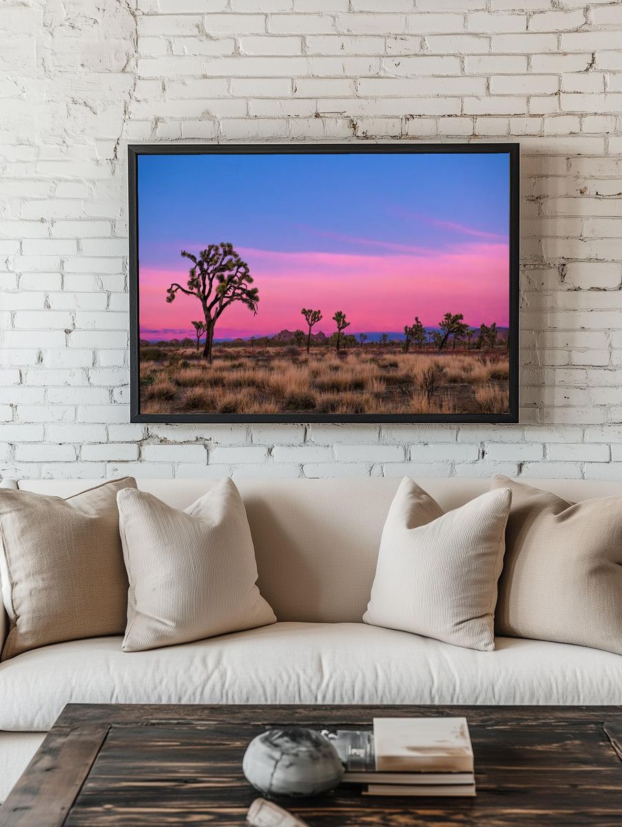 Joshua Tree Sunset Poster. room preview