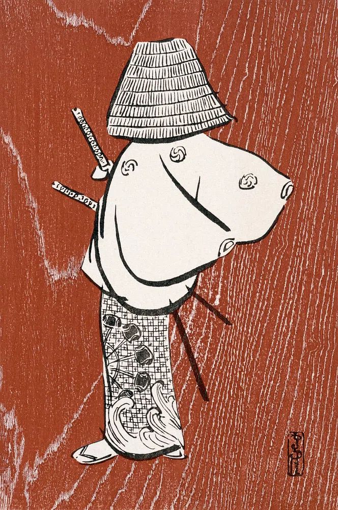 Samurai Warrior — Japanese Woodblock Print. poster detail
