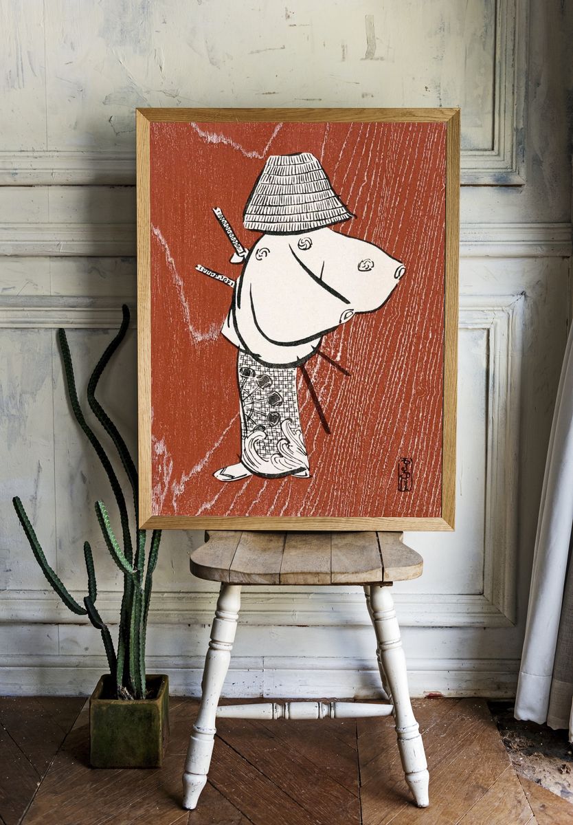 Samurai Warrior — Japanese Woodblock Print room preview