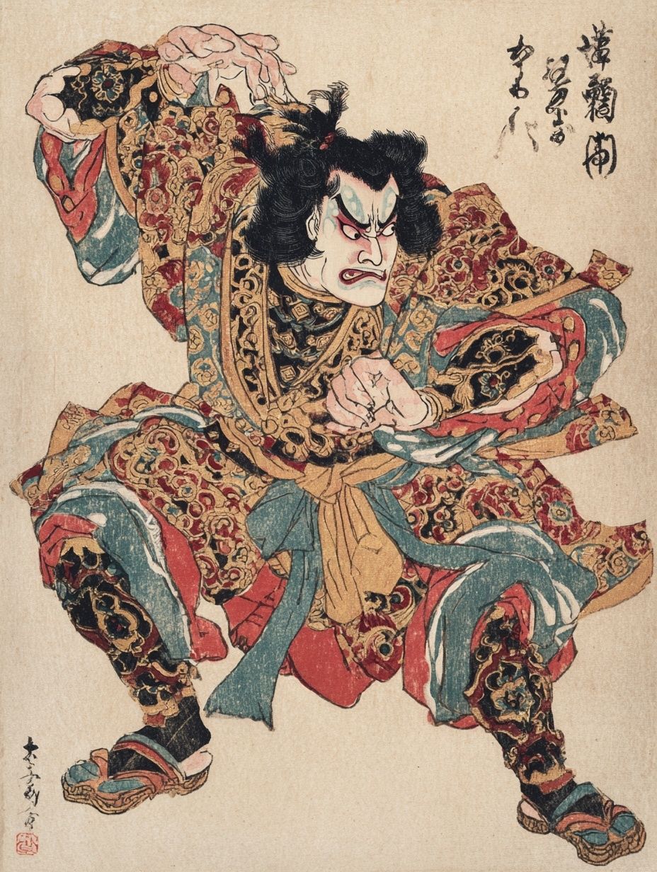 Kabuki Actor — Vintage Print. poster — vintage art