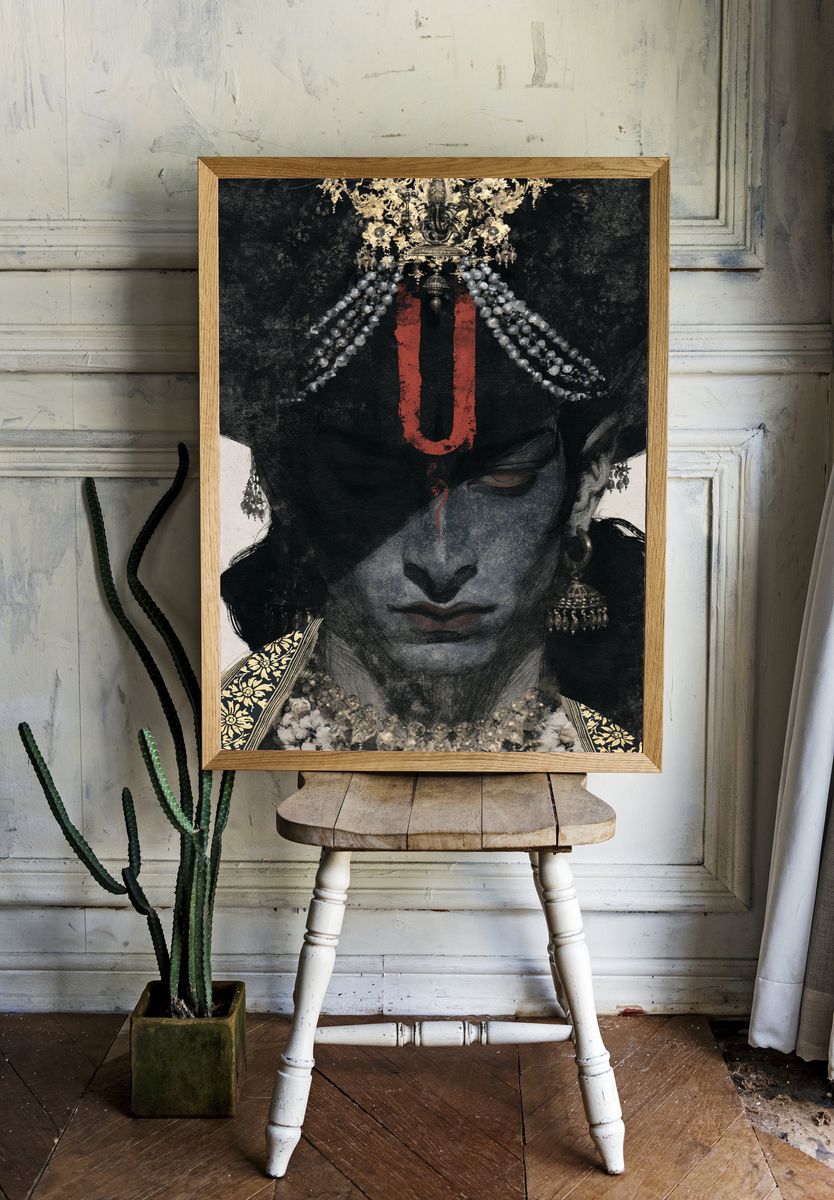 Kali Divine Portrait Print. — room view 1