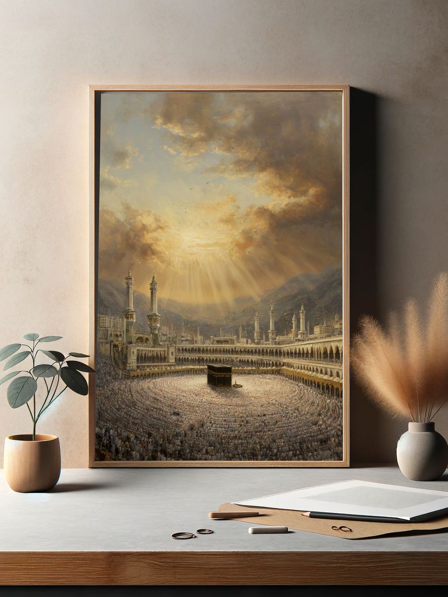 Kaaba at Sunset — Fine Art Print. — room view 2