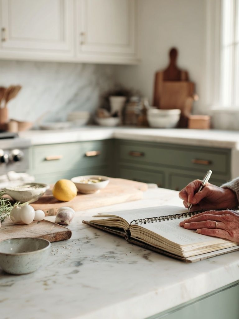 Cozy Kitchen Recipe Journal Photography Poster. poster — photography art