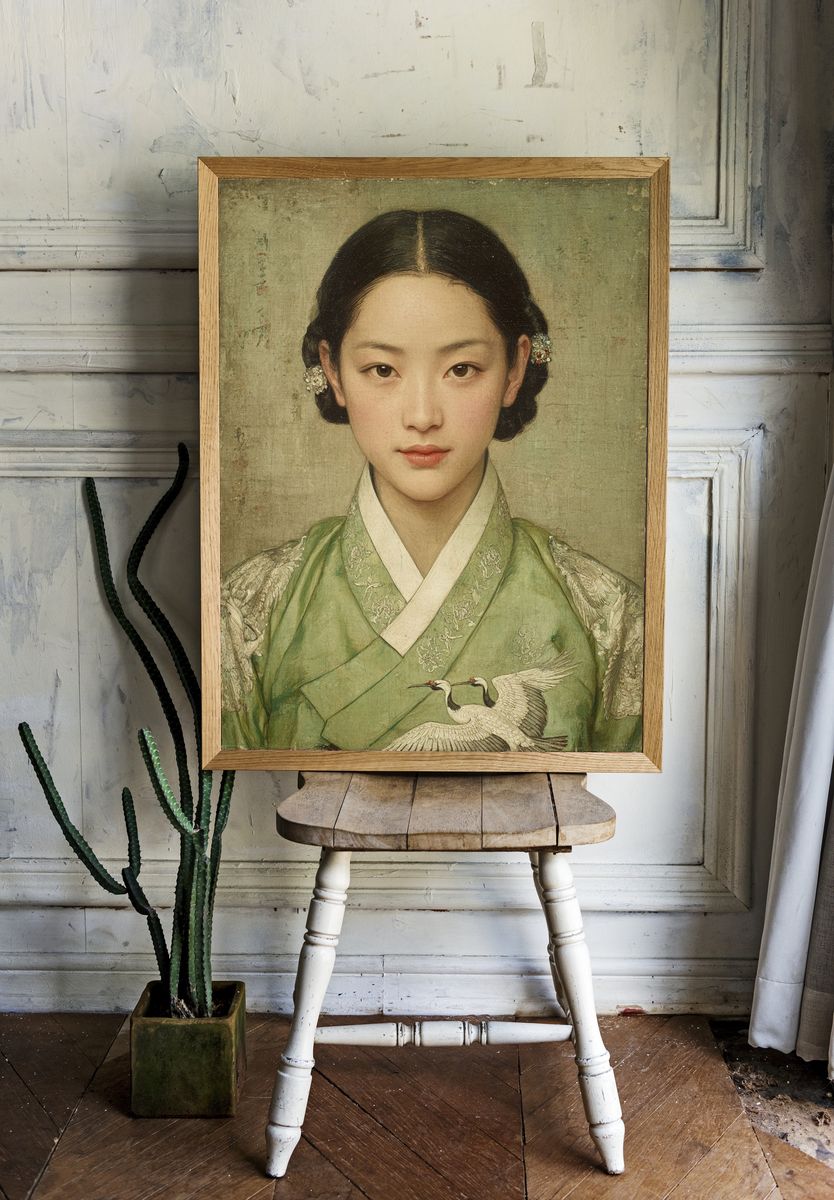 Korean Portrait Fine-Art Poster. room preview