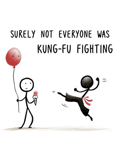 Kung-Fu Fighting Quote Typography Poster. poster