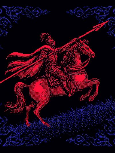 Knight on Horseback — Retro Print. poster