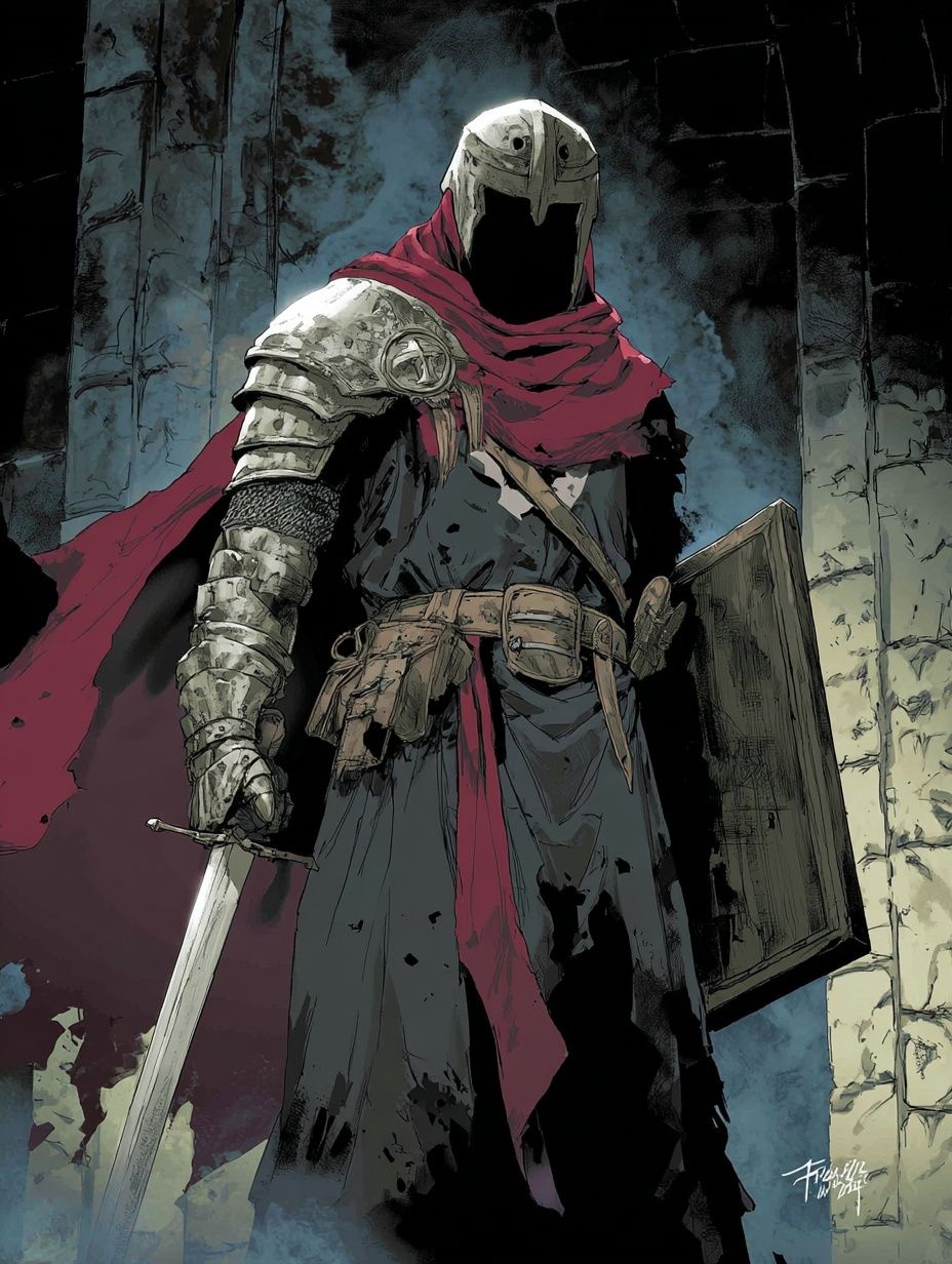 Knight in Armor — Fantasy Print. poster detail